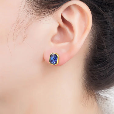 Gold Old Ocean Opal Earrings